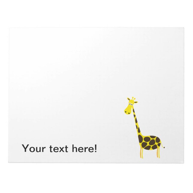 Giraffe cartoon notepad (Front)