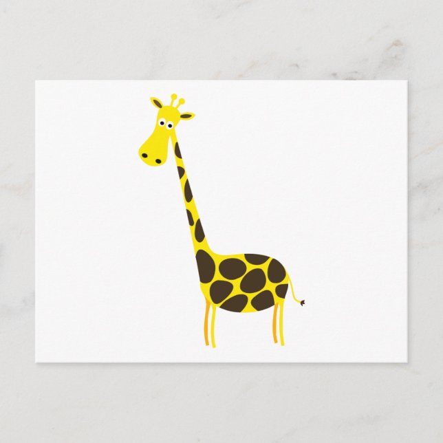 Giraffe cartoon postcard (Front)