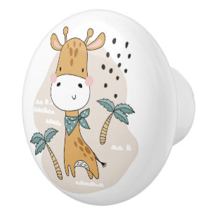 Giraffe ceramic knob