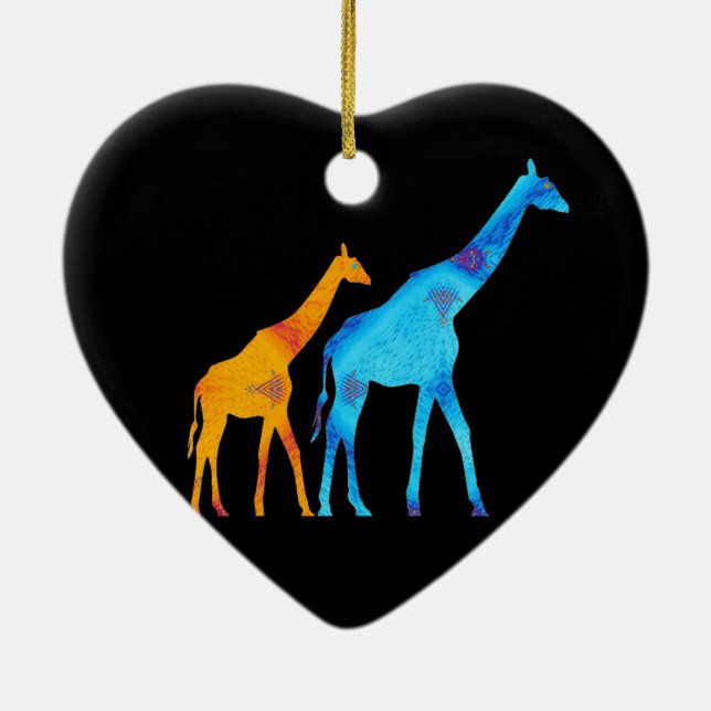Giraffe Ceramic Tree Decoration (Back)
