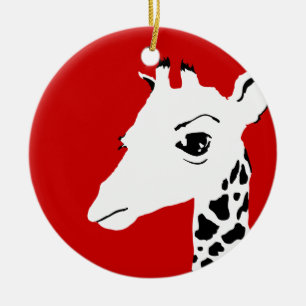 giraffe ceramic tree decoration
