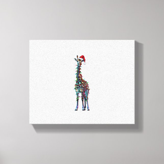Giraffe Christmas  _1 Canvas Print (Front)