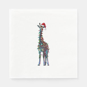 Giraffe Christmas  _1 Napkin