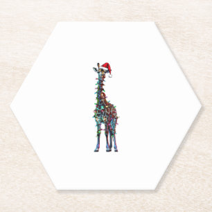 Giraffe Christmas _1 Paper Coaster