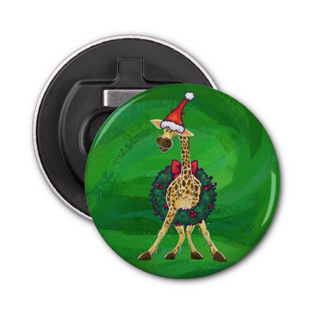 Giraffe Christmas Bottle Opener (Front)