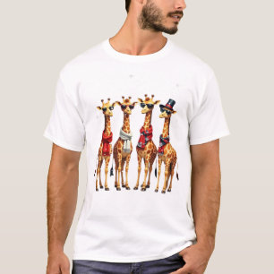 Giraffe Christmas Chic Oversized T-Shirt