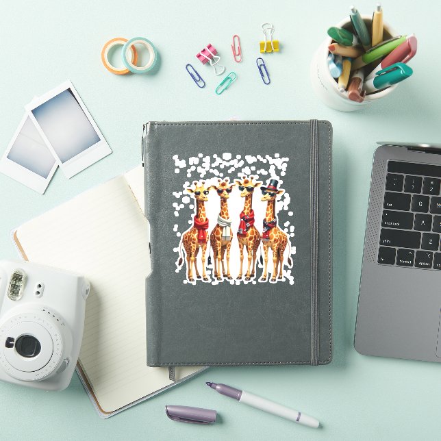 Giraffe Christmas Chic Oversized T-Shirt (iPad Cover)