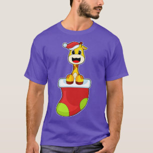 Giraffe Christmas Christmas socks T-Shirt