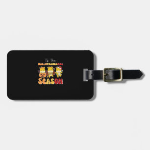 Giraffe Christmas Halloween Tis The Hallothanksmas Luggage Tag