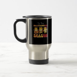 Giraffe Christmas Halloween Tis The Hallothanksmas Travel Mug