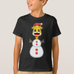 Giraffe Christmas Snowman T-Shirt<br><div class="desc">This design is the perfect gift for a birthday,  Christmas and other celebrations. It is suitable for women,  men and kids.</div>
