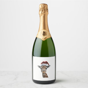 Giraffe Christmas Sparkling Wine Label