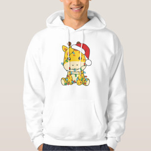 Giraffe Christmas Winter Animals Holiday Giraffes Hoodie