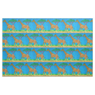 Giraffe - Combed Cotton Fabric