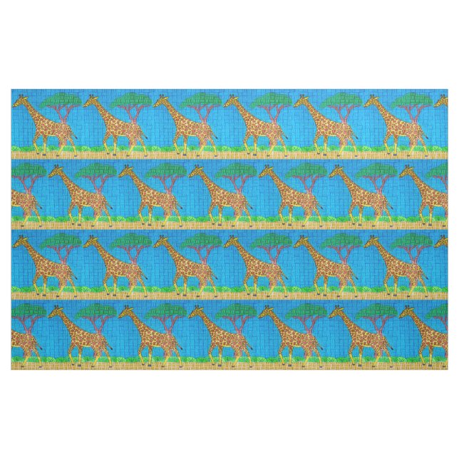 Giraffe - Combed Cotton Fabric (Fat Quarter)