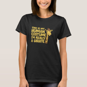 Giraffe Costume Funny Kids Giraffe I'm Really A Gi T-Shirt