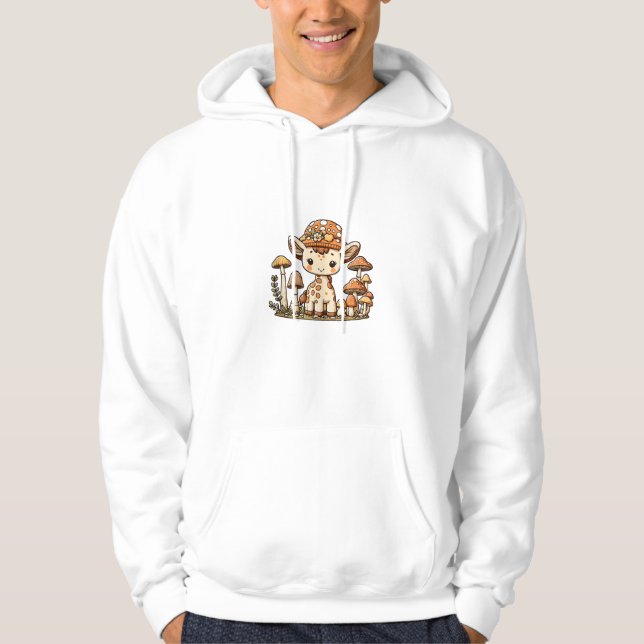 Giraffe Cottagecore Mushroom _1 Hoodie (Front)