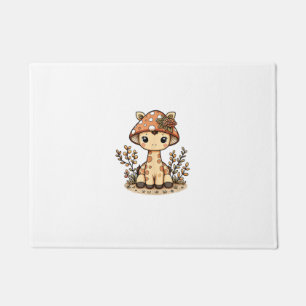 Giraffe Cottagecore Mushroom Doormat