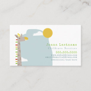 Giraffe Daycare Childcare Preschool Business Card