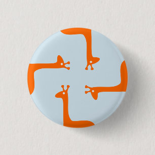 Giraffe Design 3 Cm Round Badge