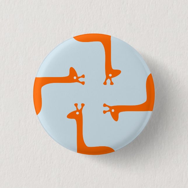 Giraffe Design 3 Cm Round Badge (Front)