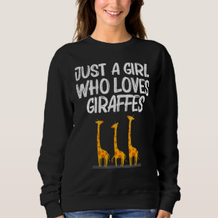 Giraffe Designs For Girls Kids Safari Wildlife Ani Sweatshirt