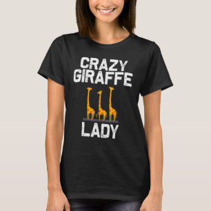 Giraffe Designs For Women Mum Safari Wildlife Anim T-Shirt