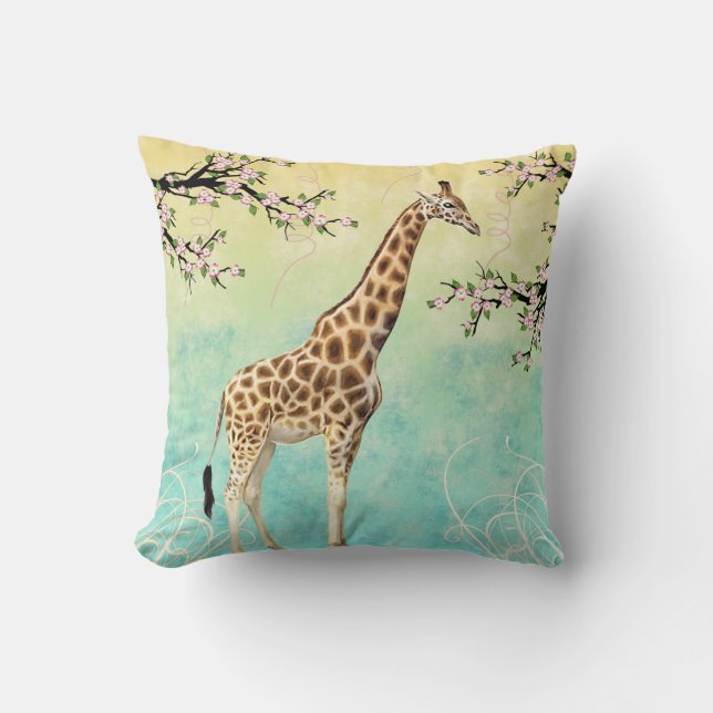 Giraffe Dogwood Cushion (Front)