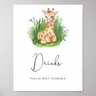 Giraffe - Drinks help yourself Poster