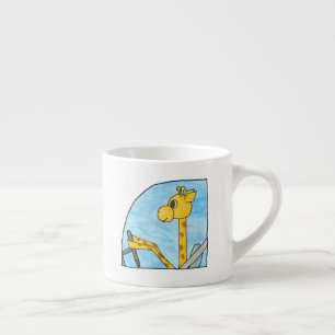 Giraffe Driving a Car. Espresso Cup
