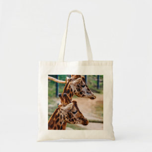Giraffe Duo Portrait Tote Bag