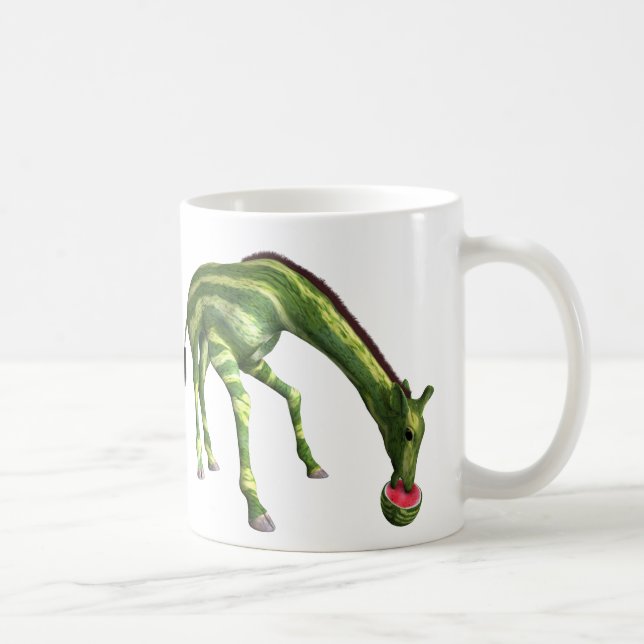 Giraffe Eating Watermelon Coffee Mug (Right)