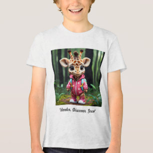 "Giraffe Explorer" Tri-Blend Shirt