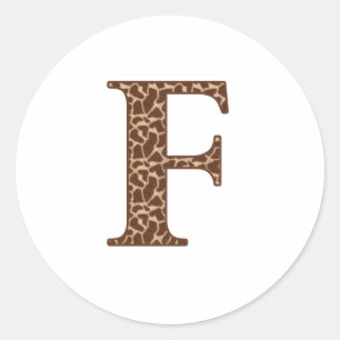 Giraffe F Classic Round Sticker