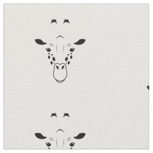 Giraffe Face Silhouette Fabric