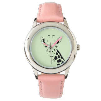 Giraffe Face Silhouette Watch