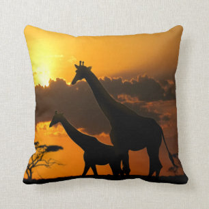 Giraffe Family 2 Cushion