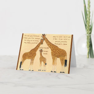 Giraffe Family — Birth Announcement
