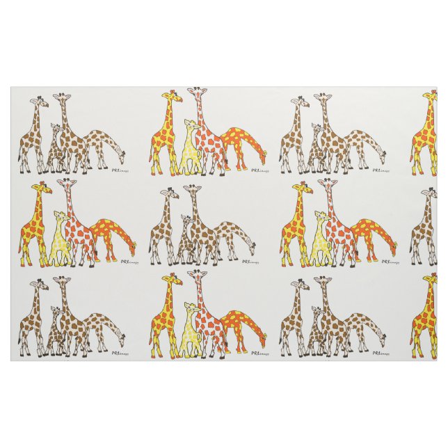 Giraffe Family Fabric (Fat Quarter)