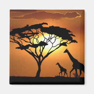 giraffe family magnet