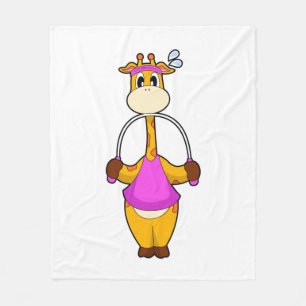 Giraffe Fitness Rope Fleece Blanket