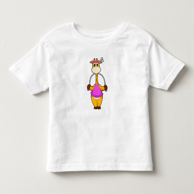 Giraffe Fitness Rope Toddler T-Shirt (Front)