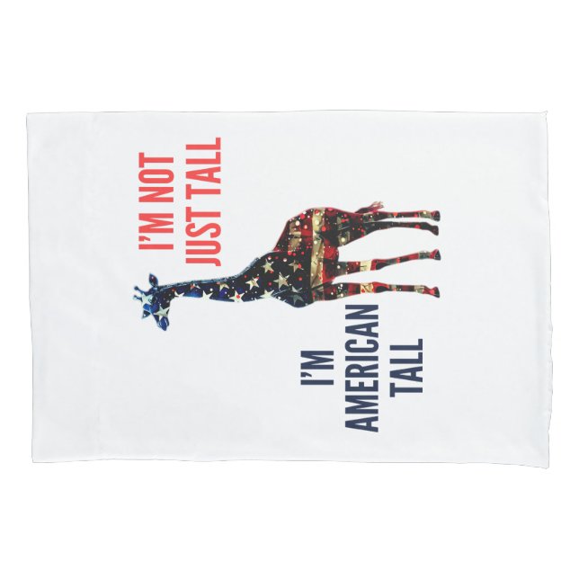 Giraffe Flag America Pillowcase (Front)