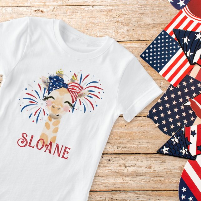 Giraffe Flag Hair Tie and Fireworks Personalised  T-Shirt (Creator Uploaded)