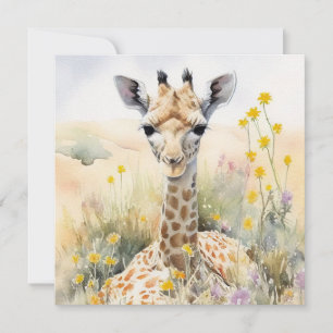Giraffe Flat Card