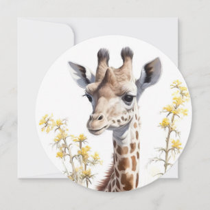 Giraffe Flat Card