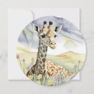 Giraffe Flat Card
