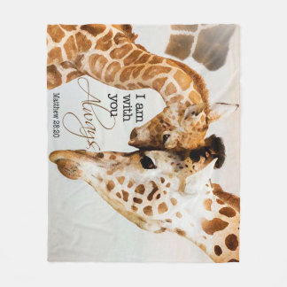 Giraffe fleece blanket