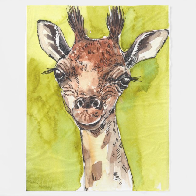 Giraffe Fleece Blanket (Front)