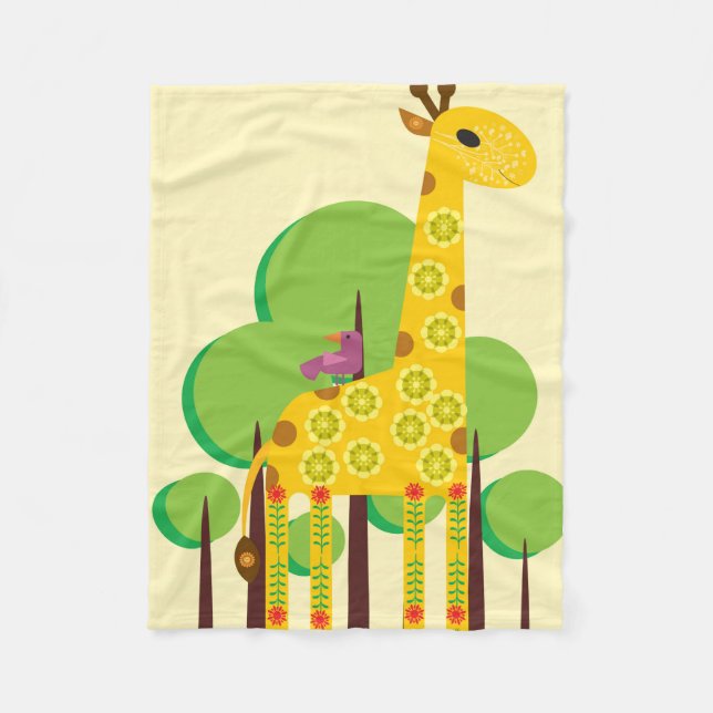 giraffe fleece blanket (Front)